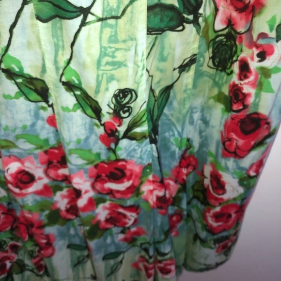 Steilmann size 16 flowery summer dressed- 100% cotton- lined- zipper- used - Picture 4 of 10